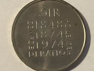 5 Francs Switzerland 1974
