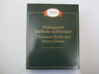 1995 Holmegaard juleflaske med 2 glas.