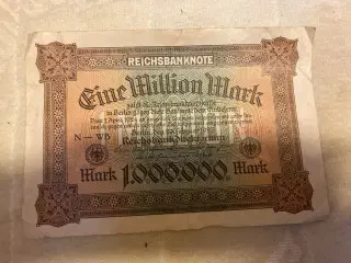 Tysk 1 million mark seddel fra 1923