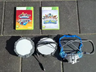 Xbox 360 spil og Skylanders figurer