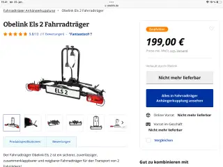 Cykelholder til bil