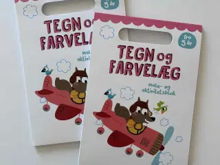 Tegn og farvelæg, Male- og aktivitetsblok, 2 stk.