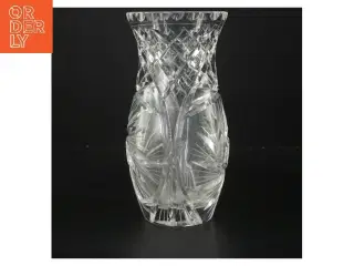 Krystalvase (str. Ø 10 cm længde 21 cm)
