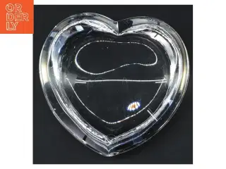 Hjerteformet glasskål (str. Ø 10 cm)