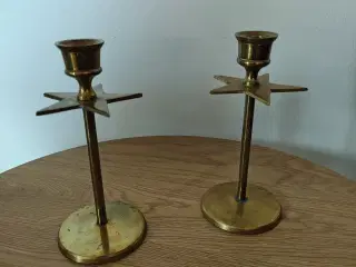 Flotte messing julelysestager