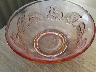 Orange glas skål 