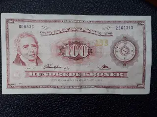 100 kroner seddel fra 1965