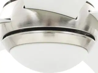 Dekorativ loftventilator med lys 128 cm hvid