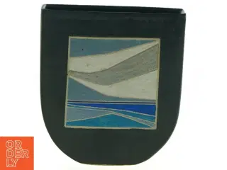 Keramikvase med landskab (str. 11 x 10 cm)