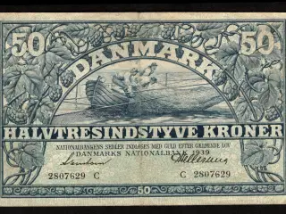 50 Kr Seddel 1939 C