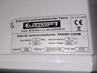 Elektrisk varmtvandsbeholder 