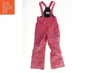 Rosa overtræks/skibukser med seler (str.  128-152 )
