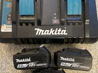 Makita batteri og lader