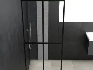 Bruseafskærmning 118x190 cm hærdet glas klart