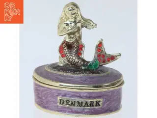 Lille smykkeæske med havfrue (str. 4,5 cm)