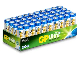 GP Ultra Plus Alkaline AA batteri 15AUP/LR6, 40-pak