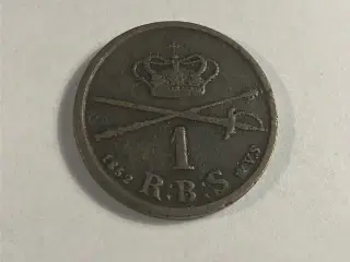 1 Rigsbankskilling 1852 Danmark