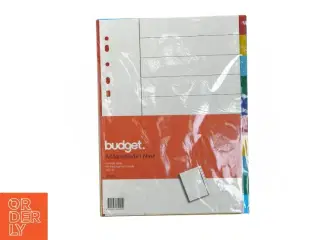 Farvede plastik faneblade i A4 fra Budget (str. A4)