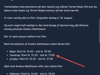 Eksklusivt Ternet Ninja Marathon med besøg af Ande