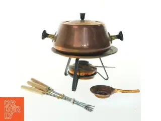 Fondue sæt i kobber