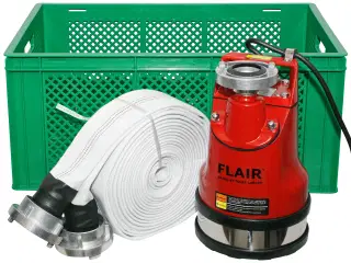 Flair FL-45 dykpumpe, sæt m/15m slange, i kasse