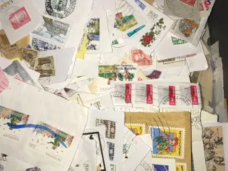 Danske frimærker, 1 kg blandet afklip 