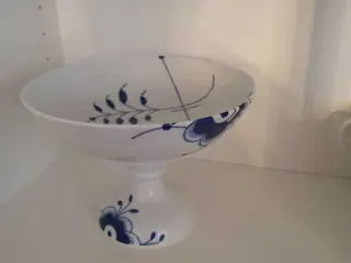 Blå Mega Riflet opsats/frugtskål.