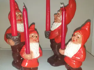 4 Antikke Store Nisser i Rødler