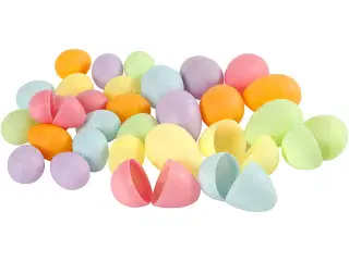 Æg, H: 4,5+6 cm, diam. 3+4 cm, pastelfarver, 180stk./ 1 pk.