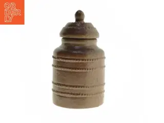 VINTAGE Keramik krukke med låg (str. 15 cm)