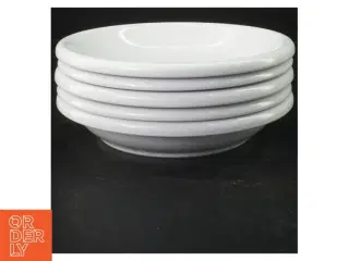 Sæt af 5 hvide tallerkener fra IKEA (str. 5 styk. ø. 19 cm)