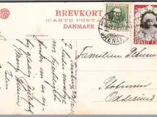 Julemærke 1911 på Postkort