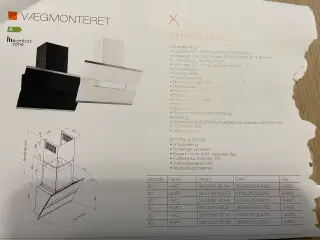 Emhætte m d extern loftmotor