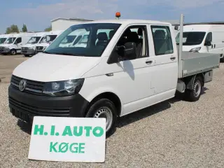 VW Transporter 2,0 TDi 150 Mandskabsvogn m/lad