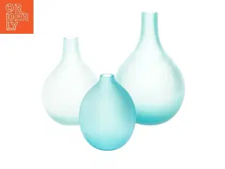 Sæt med blå glasvaser fra Lucie Kaas (str. 23, 18 og 13 cm)