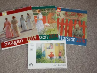 Carls Larsson væg kalender 2014, 2016, 2018 Skagen