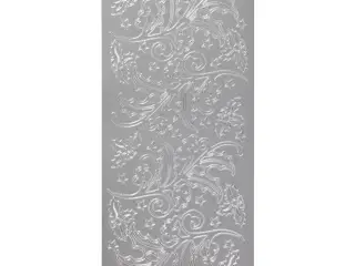 Sølv Kristtorn Stickers - 10x23 cm, 1 ark
