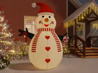 Oppustelig snemand med LED'er 300 cm