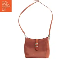 Rød læder skuldertaske fra Rudi & Harald Nielsen (str. 23,5x17 cm)