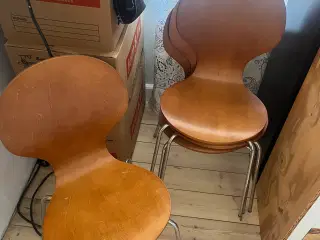 Skalstole med stålstel, 4 stk.