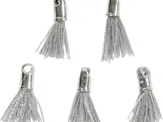 Elegant Grå Vedhæng 10 mm - 5 stk. pr. pakke