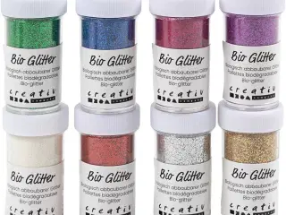 Bionedbrydelig Bio-Glimmer, 8 farver, 27 ml