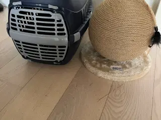 Kradsetræ og transportkasse til kat