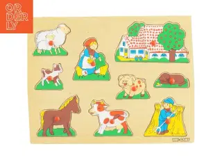Træpuslespil med bondegårdstema fra Vini-game (str. 30x22 cm)