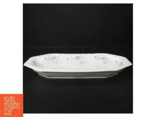 Blåt og hvidt fajancefad fra Rosenthal (str. 33 x. 20 cm)