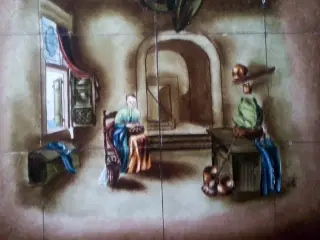 SOFABORD, ANTIK, EGETRÆ