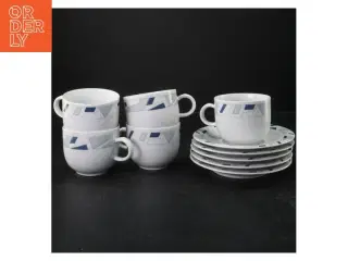 Sæt af kaffekopper med underkopper (str. Ø 8 cm) fra Cosmo