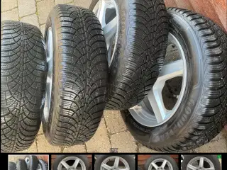 Dezent alufælge med vinterdæk Goodyear ultragrip