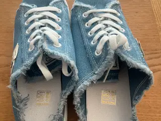  Canvas denim slipon dame sko 