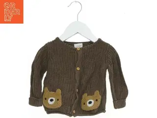 Strikket børnecardigan med bjørn motiv fra Next Baby (str. 74)